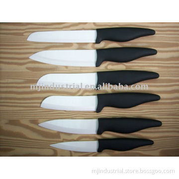 6pcs ceramic kitchen knife set